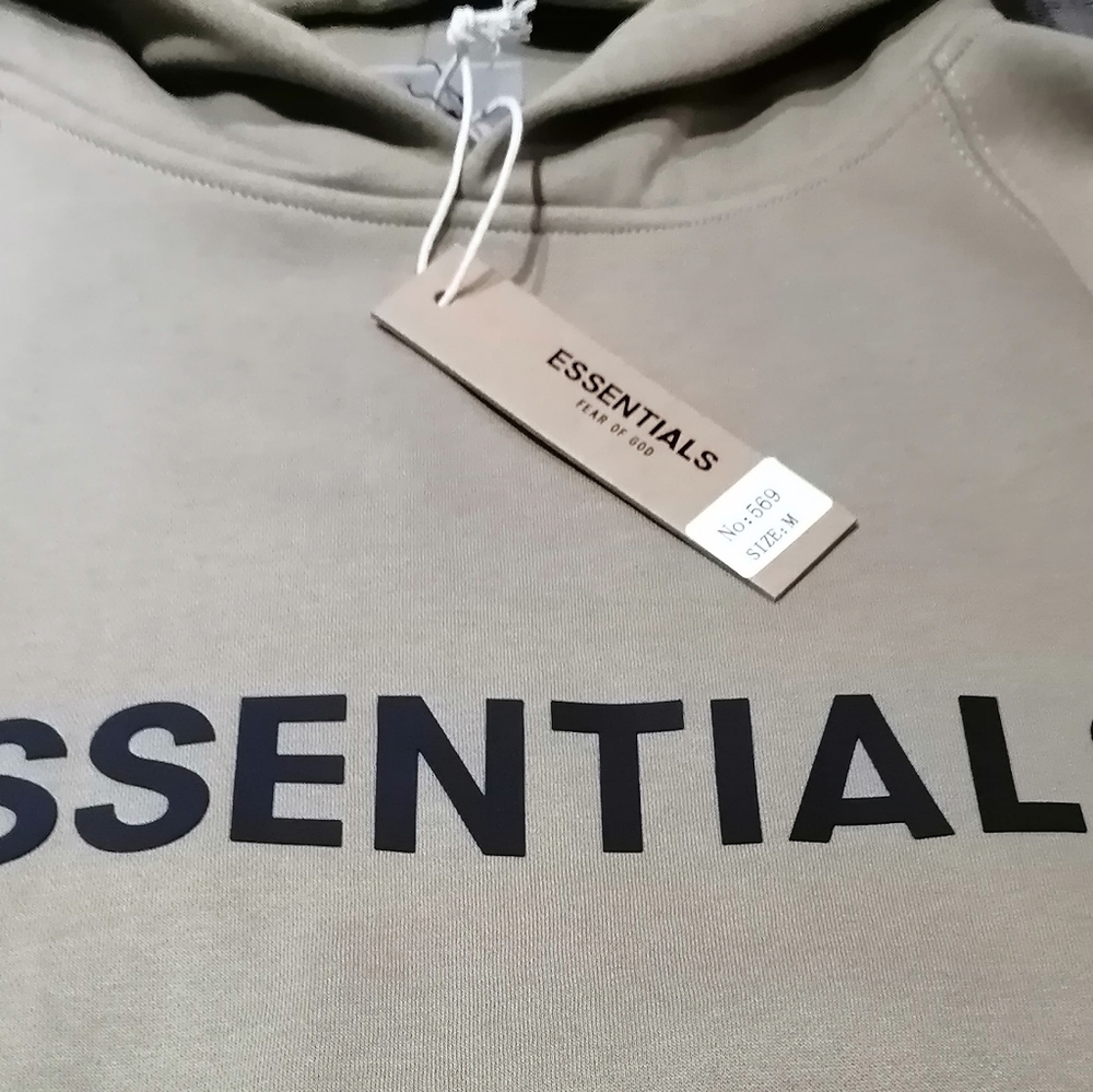 Essentials Hoodie khaki size M - Picture 3 of 8
